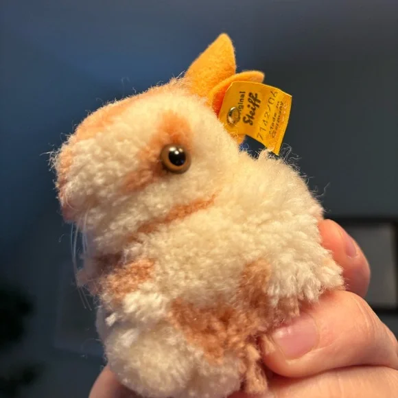 Steiff Orange and White Bunny Toy collectible - Picture 8 of 10